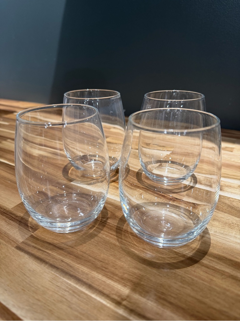 Clear Stemless Glass Tumbler Set - 4 Pack